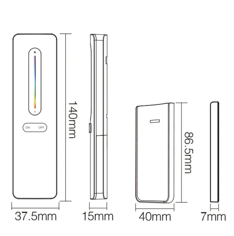 Luxe Miboxer Afstandsbediening C4 - 1 Zone - Voor RGB/RGBW/RGBCCT - 2.4Ghz, foto 5 van 5