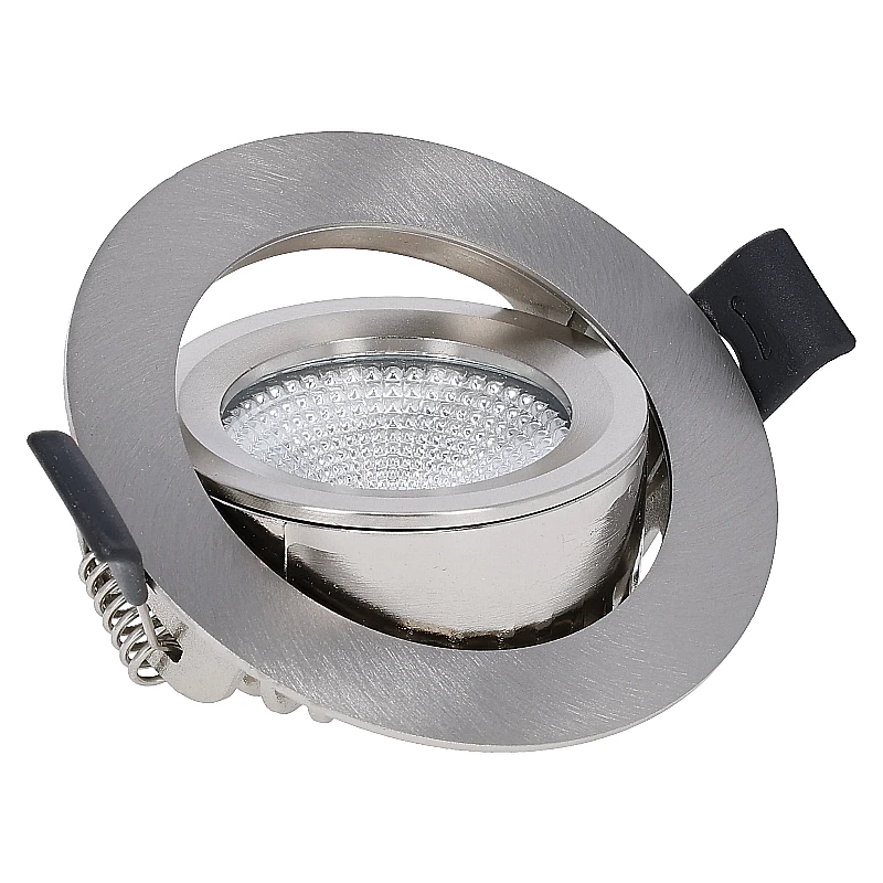 Inbouw LED Spot 6w Flat, 400 Lumen, CCT Switch (2700K/3000K/4000K), Kantelbaar, IP65, Dimbaar, CRI90, Staal Armatuur, Gatmaat 68-72mm, 2 Jaar Garantie, foto 3 van 6