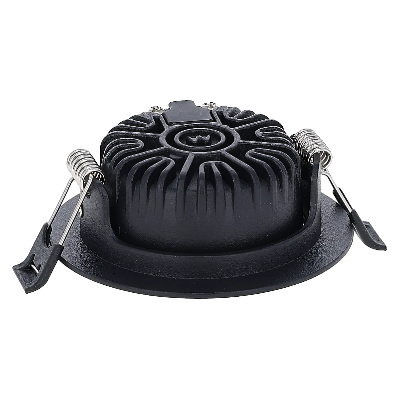 Inbouw LED Spot 6w Flat, 400 Lumen, CCT Switch (2700K/3000K/4000K), Kantelbaar, IP65, Dimbaar, CRI90, Zwart Armatuur, Gatmaat 68-72mm, 2 Jaar Garantie, foto 4 van 6