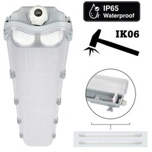 LITE LED TL Armatuur 150cm | IP65 | IK06 | Kunststof Sluitclips | Geschikt voor 2 LED Buis