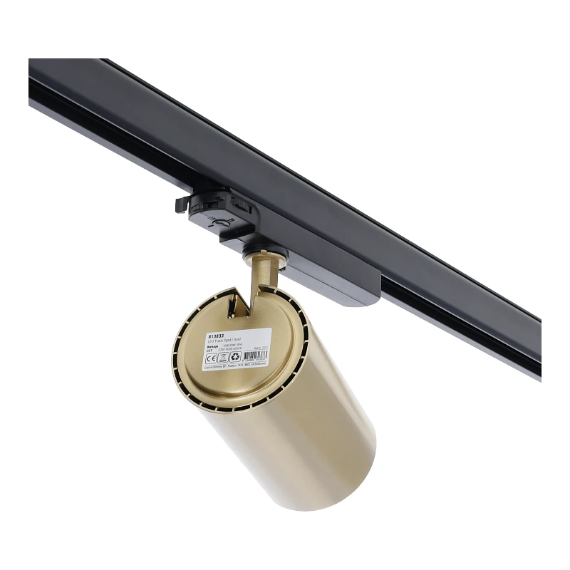 3 Fase LED Rail Spot ROS Koker, TRIAC-Dimbaar, Wattage switch: 10/20/30w, CCT-Switch, 950 tot 2850 lumen, CRI>90, Goud Behuizing , 3 Jaar Garantie, foto 6 van 6