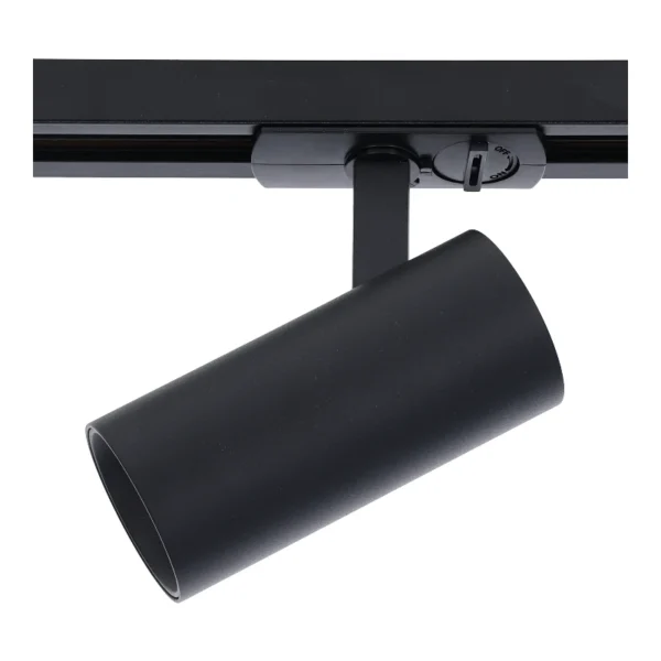 1 Fase Rail Spot 10w, 800 Lumen, CCT-Switch (2700K/3000K/4000K), CRI90, UGR19, Dimbaar, Zwartkleurige behuizing, 3 Jaar Garantie, foto 5 van 6