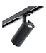1 Fase Rail Spot 10w, 800 Lumen, CCT-Switch (2700K/3000K/4000K), CRI90, UGR19, Dimbaar, Zwartkleurige behuizing, 3 Jaar Garantie