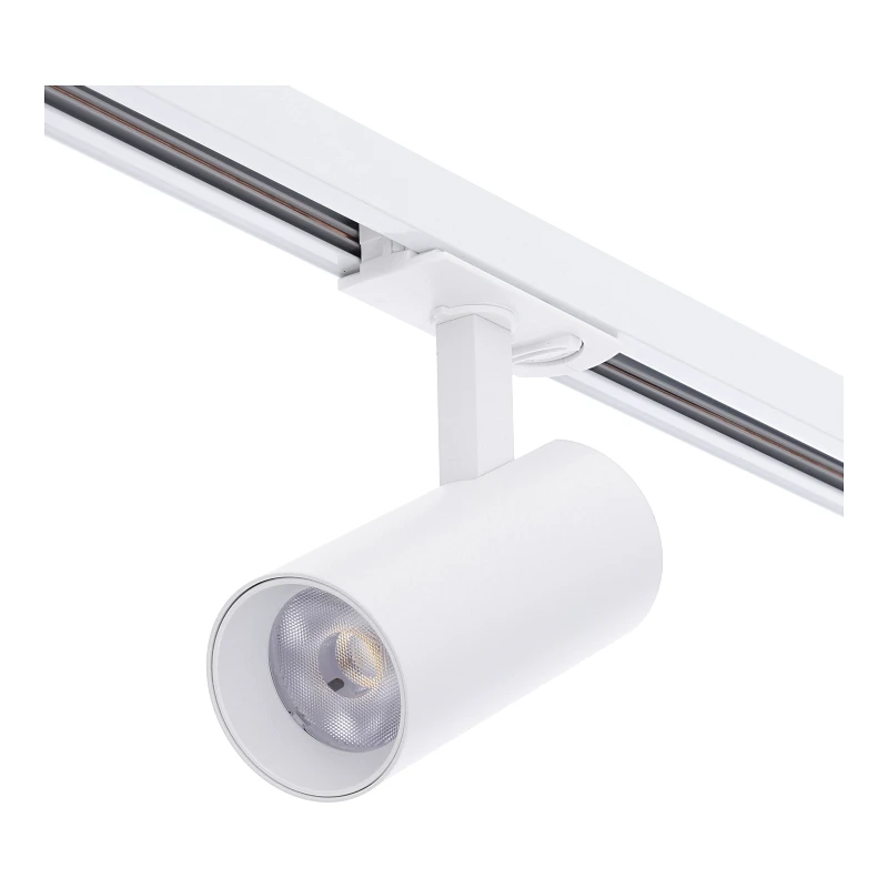 1 Fase Rail Spot 10w, 800 Lumen, CCT-Switch (2700K/3000K/4000K), CRI90, UGR19, Dimbaar, Witkleurige behuizing, 3 Jaar Garantie, foto 4 van 6