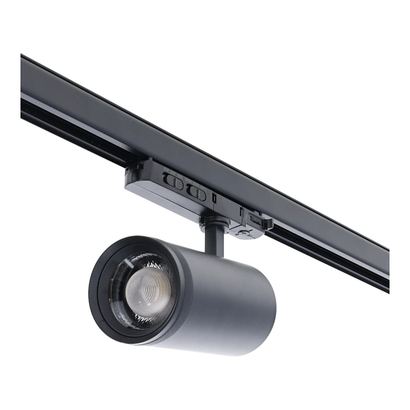 3 Fase LED Rail Spot met Instelbare lichthoek (15°-55°), TRIAC-Dimbaar, Wattage switch: 20/25/30w, CCT-Switch, 1500 tot 2250 lumen, CRI>90, Zwarte Behuizing , 3 Jaar Garantie, foto 3 van 6