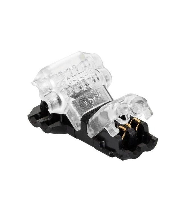 2-polige T-Connector - Max:0,5mm2 kabel - 12-24 vdc