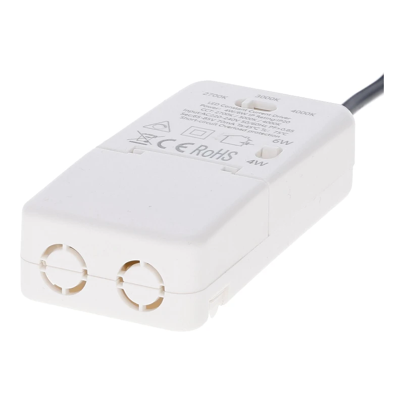 Inbouw LED Spot 6w Flat, 400 Lumen, CCT Switch (2700K/3000K/4000K), Kantelbaar, IP65, Dimbaar, CRI90, Wit Armatuur, Gatmaat 68-72mm, 2 Jaar Garantie, foto 6 van 6