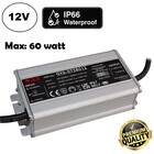 GLP Premium IP67 Waterproof Led Strip voeding 12V/75W/6,25A, Max: 60w, Afm:136x68x37 mm, 3 Jaar Garantie