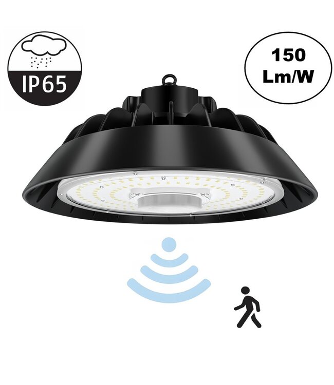 GKD High Bay Led Ufo 100w, 15000 Lumen, IP65, Met Bewegingssensor, 5 Jaar Garantie - Copy