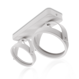 Opbouw armatuur AR111 met 2x GU10 Fitting, Witkleurige behuizing