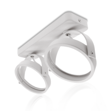 Opbouw armatuur AR111 met 2x GU10 Fitting, Witkleurige behuizing