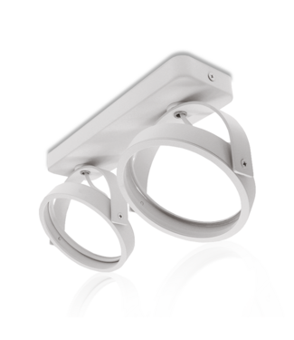 Opbouw armatuur AR111 met 2x GU10 Fitting, Witkleurige behuizing