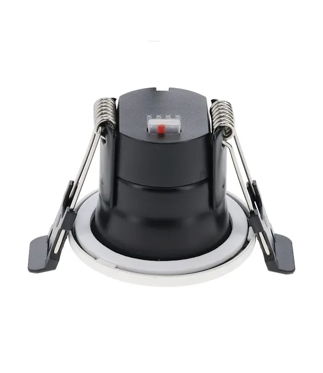 Inbouw LED Spot 4w Mini, 380 Lumen, CCT Switch (2700K/3000K/4000K/5700K), IP65, Dimbaar, Wit Armatuur, Gatmaat 40-45mm, 2 Jaar Garantie