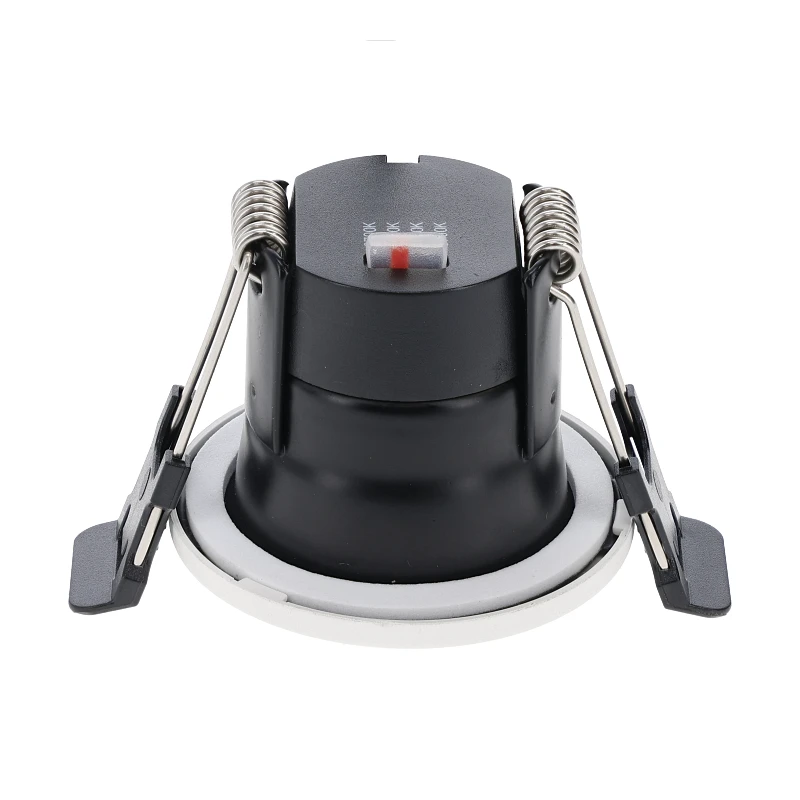 Inbouw LED Spot 4w Mini, 380 Lumen, CCT Switch (2700K/3000K/4000K/5700K), IP65, Dimbaar, Wit Armatuur, Gatmaat 40-45mm, 2 Jaar Garantie, foto 4 van 6