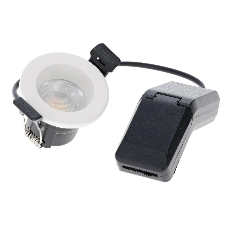 Inbouw LED Spot 4w Mini, 380 Lumen, CCT Switch (2700K/3000K/4000K/5700K), IP65, Dimbaar, Wit Armatuur, Gatmaat 40-45mm, 2 Jaar Garantie, foto 5 van 6