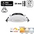 Reserveer: Inbouw LED Spot 5/7w Luxe, 475/665 Lumen, CCT + DimToWarm Switch (2300K/3000K/4000K + Dim To Warm), Kantelbaar, IP65, Dimbaar, Wit Armatuur, Gatmaat 70mm, 3 Jaar Garantie