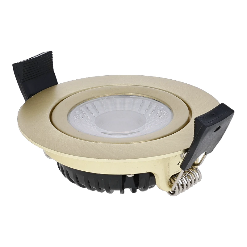 Inbouw LED Spot 5/7w Luxe, 475/665 Lumen, CCT + DimToWarm Switch (2300K/3000K/4000K + Dim To Warm), Kantelbaar, IP65, Dimbaar, Messing Armatuur, Gatmaat 70mm, 3 Jaar Garantie, foto 4 van 6