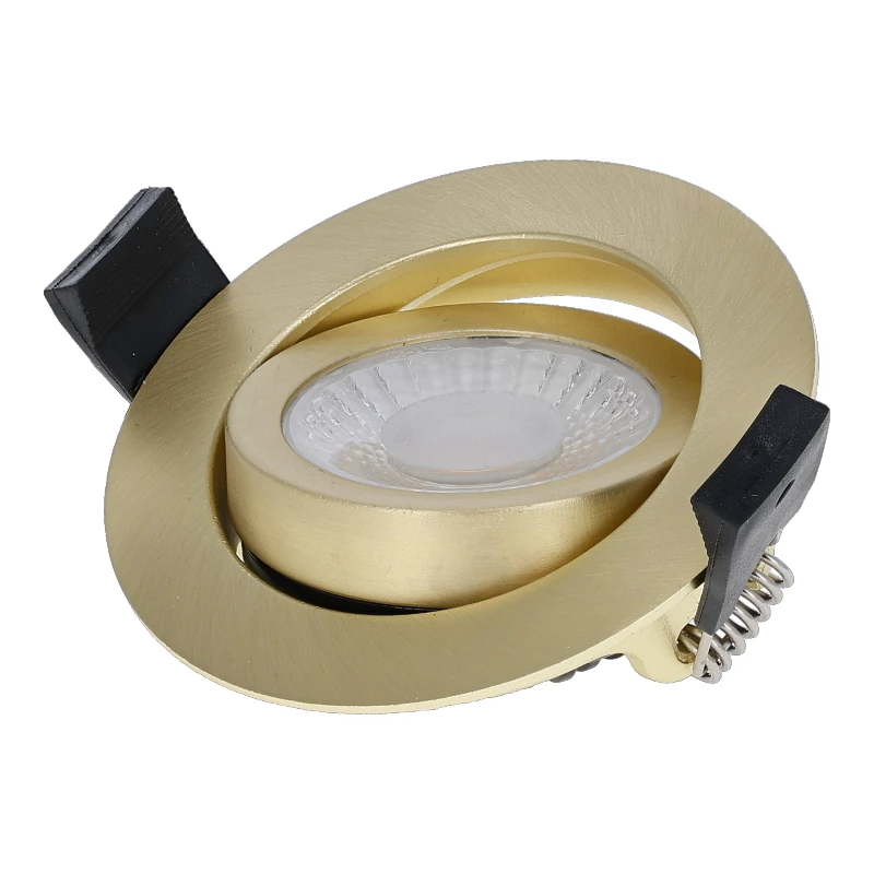 Inbouw LED Spot 5/7w Luxe, 475/665 Lumen, CCT + DimToWarm Switch (2300K/3000K/4000K + Dim To Warm), Kantelbaar, IP65, Dimbaar, Messing Armatuur, Gatmaat 70mm, 3 Jaar Garantie, foto 5 van 6