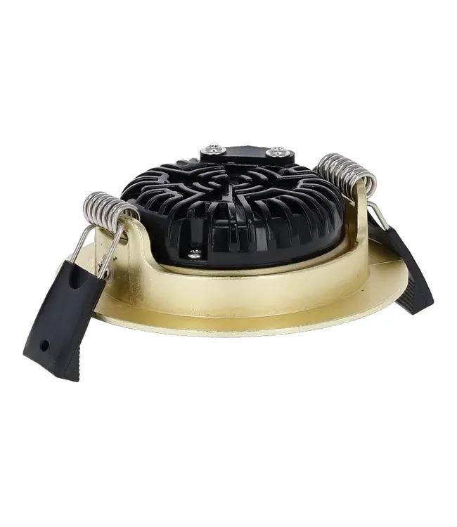 Inbouw LED Spot 5/7w Luxe, 475/665 Lumen, CCT + DimToWarm Switch (2300K/3000K/4000K + Dim To Warm), Kantelbaar, IP65, Dimbaar, Messing Armatuur, Gatmaat 70mm, 3 Jaar Garantie