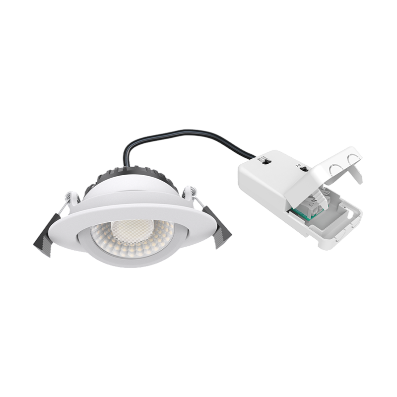 Inbouw LED Spot 5/7w Luxe, 475/665 Lumen, CCT + DimToWarm Switch (2300K/3000K/4000K + Dim To Warm), Kantelbaar, IP65, Dimbaar, Wit Armatuur, Gatmaat 70mm, 3 Jaar Garantie, foto 4 van 6