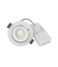 Inbouw LED Spot 5/7w Luxe, 475/665 Lumen, CCT + DimToWarm Switch (2300K/3000K/4000K + Dim To Warm), Kantelbaar, IP65, Dimbaar, Wit Armatuur, Gatmaat 70mm, 3 Jaar Garantie