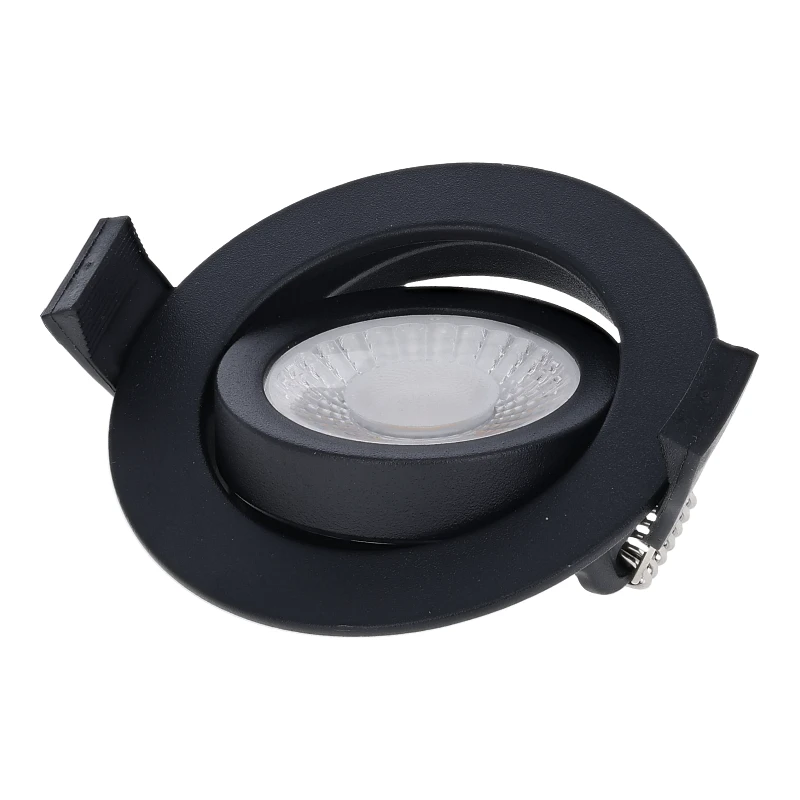 Inbouw LED Spot 5/7w Luxe, 475/665 Lumen, CCT + DimToWarm Switch (2300K/3000K/4000K + Dim To Warm), Kantelbaar, IP65, Dimbaar, Zwart Armatuur, Gatmaat 70mm, 3 Jaar Garantie, foto 6 van 6