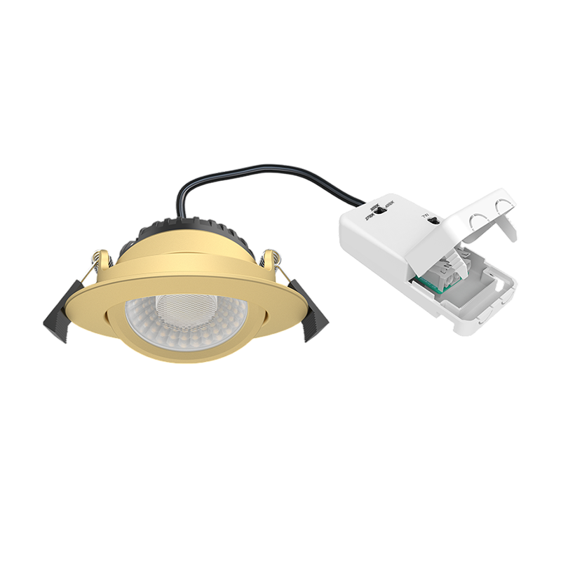 Inbouw LED Spot 5/7w Luxe, 475/665 Lumen, CCT (2700K/3000K/4000K), Kantelbaar, IP65, Dimbaar, Messing Armatuur, Gatmaat 70mm, 3 Jaar Garantie, foto 4 van 5