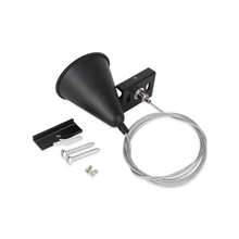 3 Fase Rail Ophangset met Plafondbeslag en Zwart Afwerktube  - Zwart