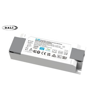 BOKE flash free DALI-2 Dimbare LED Driver | Dip-Switch: 700-1050mA | 24-42V max: 25-42W | 3 Jaar Garantie