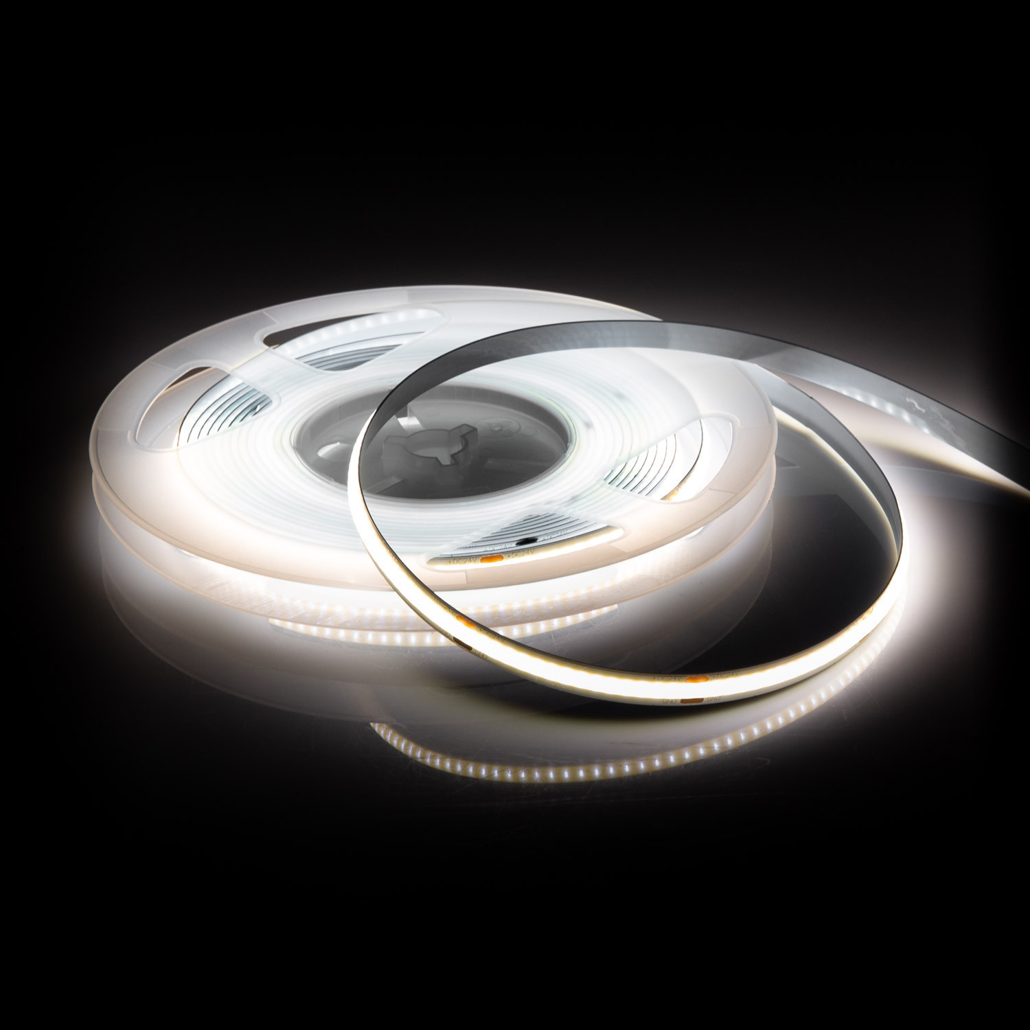 Premium Led Strip COB CCT ROL 5 Meter, 16w/m, 640 led/m, 420Lm/m, CCT (1800K tot 5000K), 24v, IP20, CRI90, 10mm, 3 Jaar garantie, foto 5 van 6