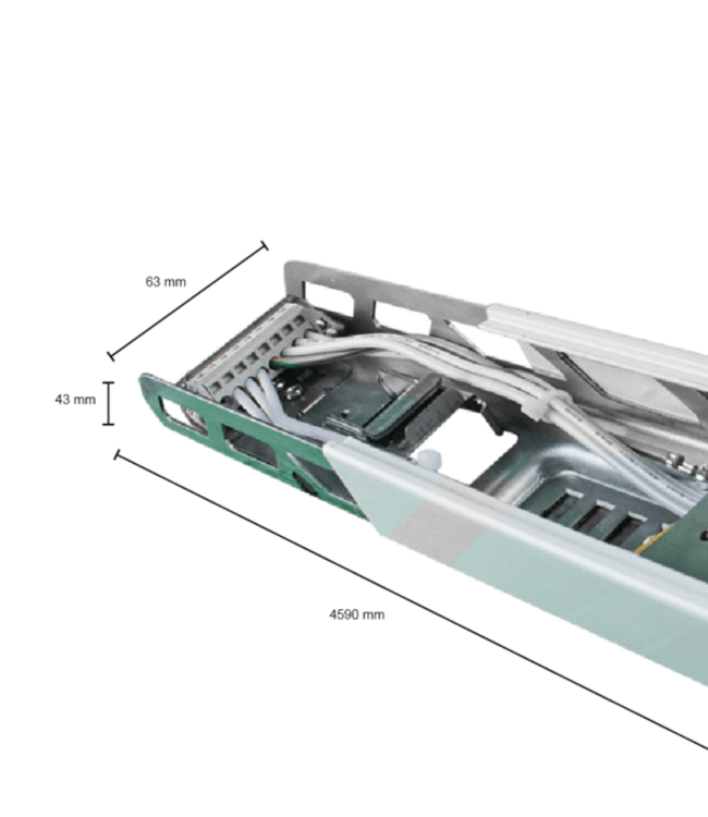 Trunk Lichtlijn 4590MM | 8x 2,5 mm² Kabel | Staal