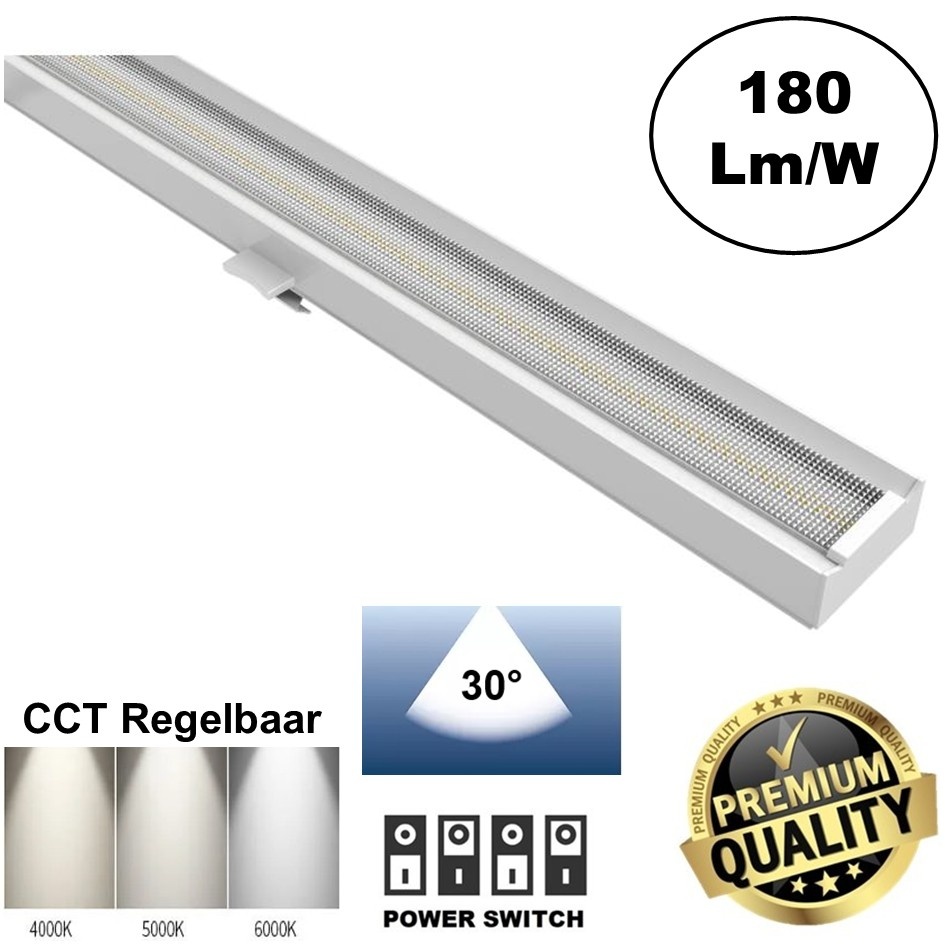 Universele Trunk LED Lichtlijn JPT 150cm | CCT- Switch | Wattage Switch 29-75 Watt | 5220 - 13500 Lumen | 30 Graden lichthoek | 5 Jaar Garantie