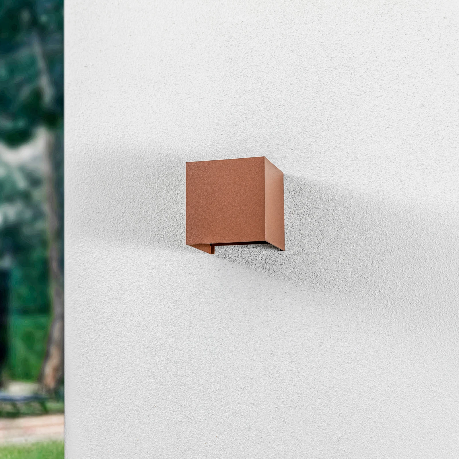 Wandlamp Cube met G9 Fitting, P65, Roestbruin/Koperbruin, foto 5 van 6