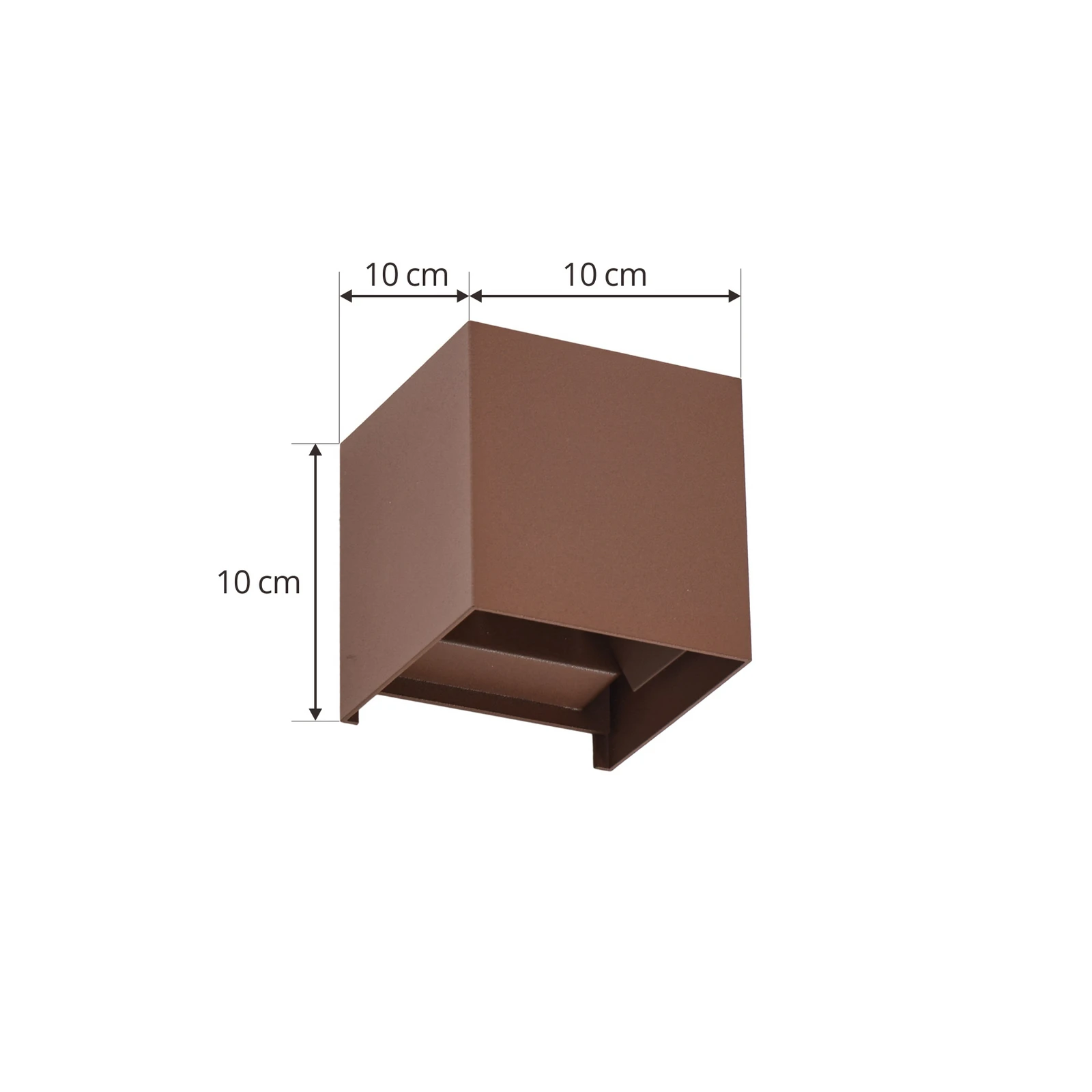 Wandlamp Cube met G9 Fitting, P65, Roestbruin/Koperbruin, foto 6 van 6