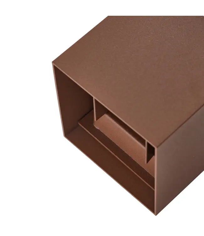 Wandlamp Cube met G9 Fitting, P65, Roestbruin/Koperbruin