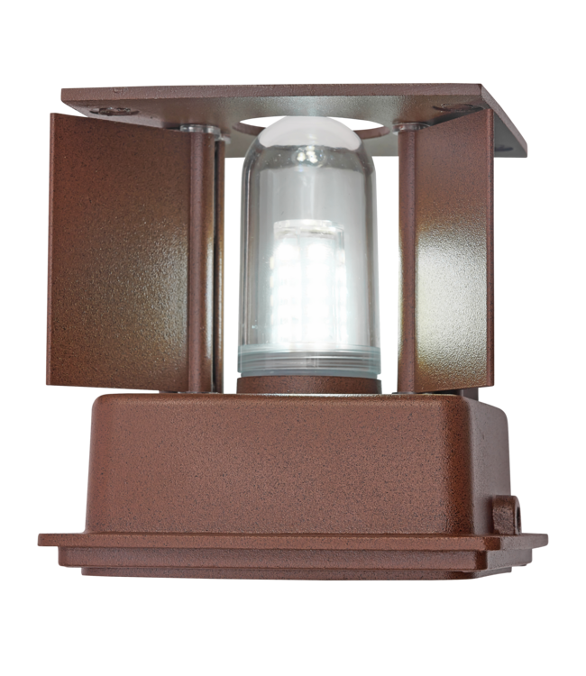 Wandlamp Cube met G9 Fitting, P65, Roestbruin/Koperbruin