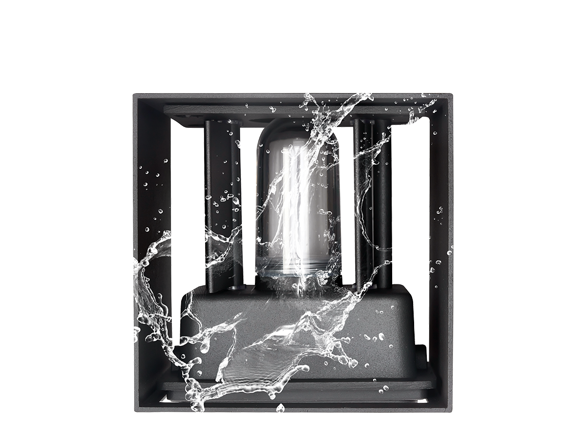 Wandlamp Cube met G9 Fitting, P65, Zwart, foto 6 van 6