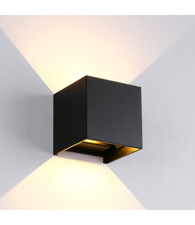 Wandlamp Cube met G9 Fitting, P65, Zwart, foto 2 van 6