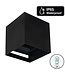 Wandlamp Cube met G9 Fitting, P65, Zwart
