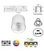 3 Fase LED Rail Spot JAS Koker, TRIAC-Dimbaar,  Wattage switch: 10/20/30w,  CCT-Switch, 900 tot 2700 lumen, CRI>90, Witte Behuizing , 3 Jaar Garantie