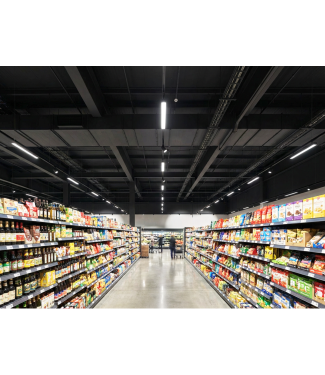 Reserveer: 3 Fase Rail TAR Linear Lamp 150cm met Wattage switch: 40-45W,  CCT-Switch, 6400 tot 8800 lumen, CRI>90, Zwarte Behuizing , 5 Jaar Garantie