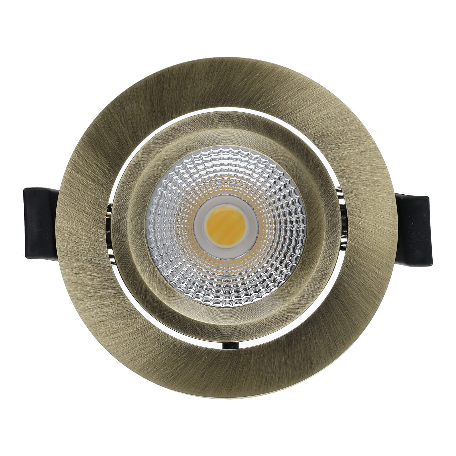 Inbouw LED Spot 6w Flat, 400 Lumen, CCT Switch (2700K/3000K/4000K), Kantelbaar, IP65, Dimbaar, CRI90, Brons Armatuur, Gatmaat 68-72mm, 2 Jaar Garantie, foto 3 van 6