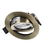 Inbouw LED Spot 6w Flat, 400 Lumen, CCT Switch (2700K/3000K/4000K), Kantelbaar, IP65, Dimbaar, CRI90, Brons Armatuur, Gatmaat 68-72mm, 2 Jaar Garantie