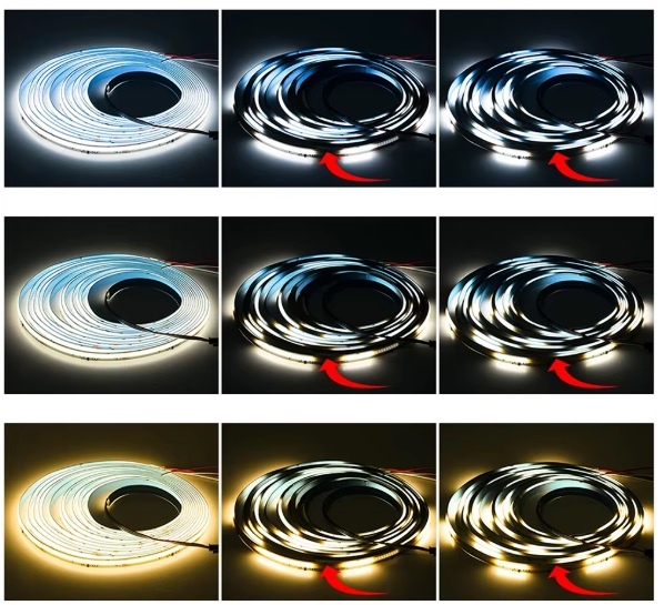 Premium SPI/Digital Led Strip ROL 5 Meter COB, CRI90, 11w/m, 420 led/m, 900Lm/m, 24v, IP20, 10mm, 3 Jaar garantie, foto 6 van 6