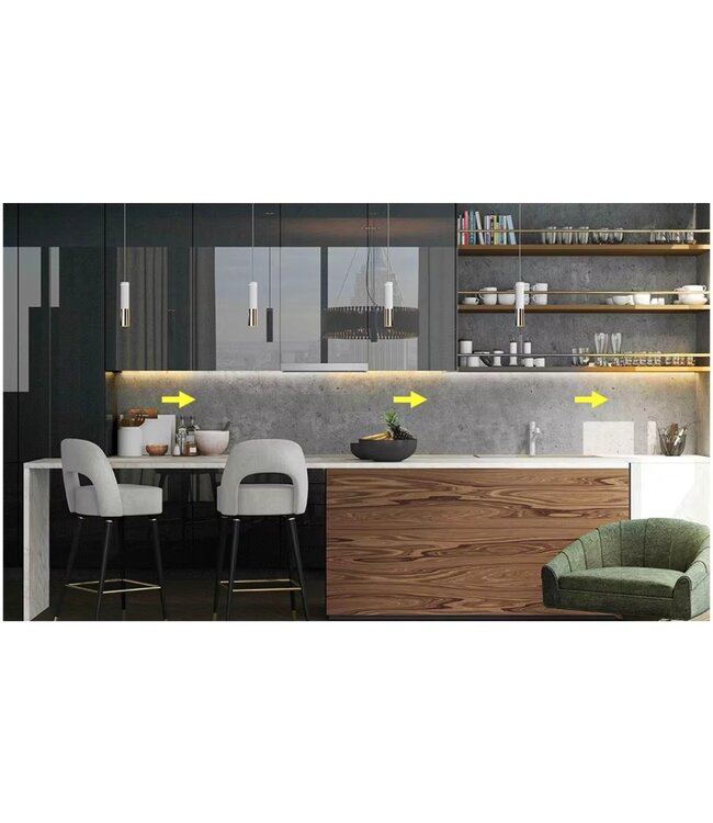 Premium SPI/Digital Led Strip ROL 5 Meter COB, CCT (2700K>6500K), CRI90, 7,2w/m, 560 led/m, 300Lm/m, 24v, IP20, 10mm, 3 Jaar garantie