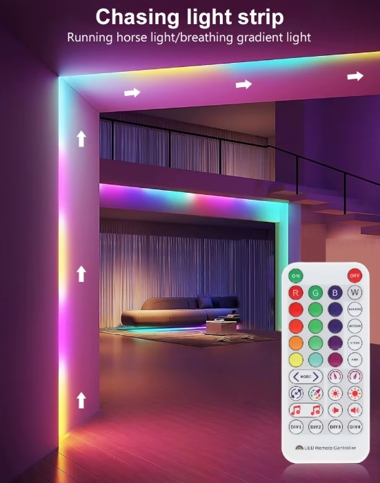 Premium SPI/Digital Led Strip ROL 5 Meter COB, RGB, CRI90, 11w/m, 630 led/m, 24v, IP20, 10mm, 3 Jaar garantie, foto 3 van 6