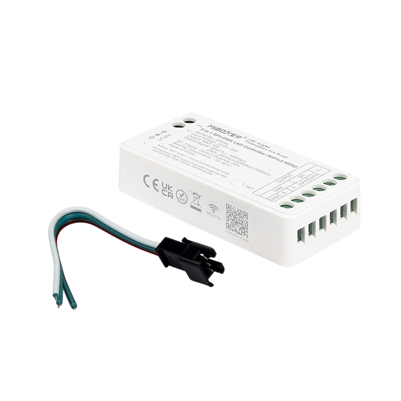 Miboxer SPIW5 - SPI / Digital LED Strip Controller | 5in1 Mono / CCT /RGB / RGBW / RGBCCT | Max 10A | Wifi + 2.4Ghz + DMX, foto 4 van 6