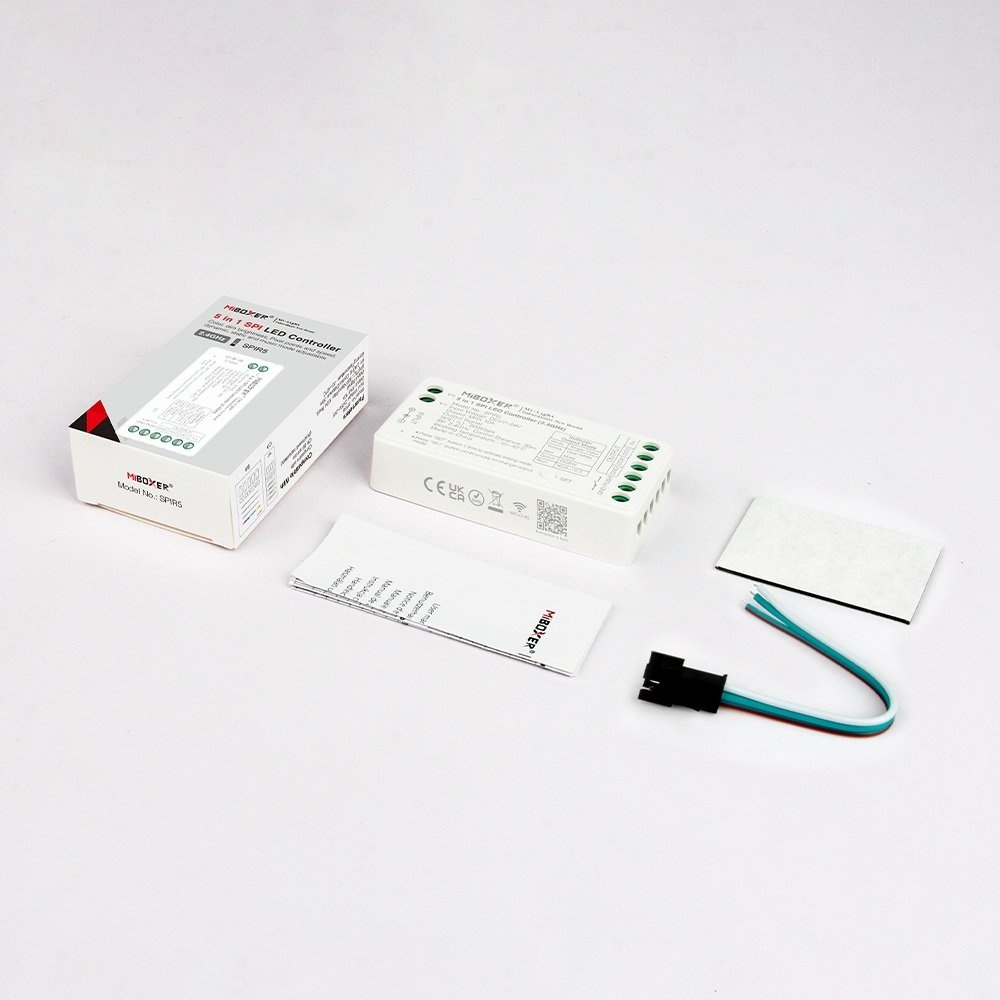 Miboxer SPIR5 - SPI / Digital LED Strip Controller | 5in1 Mono / CCT /RGB / RGBW / RGBCCT | Max 10A | 2.4Ghz, foto 3 van 6