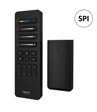 Miboxer C9 SPI Afstandsbediening Zwart - Mono/CCT/RGB/RGBW/RGBCCT - Geschikt voor controllers: SPIW5 / SPIR5/ SPIB5
