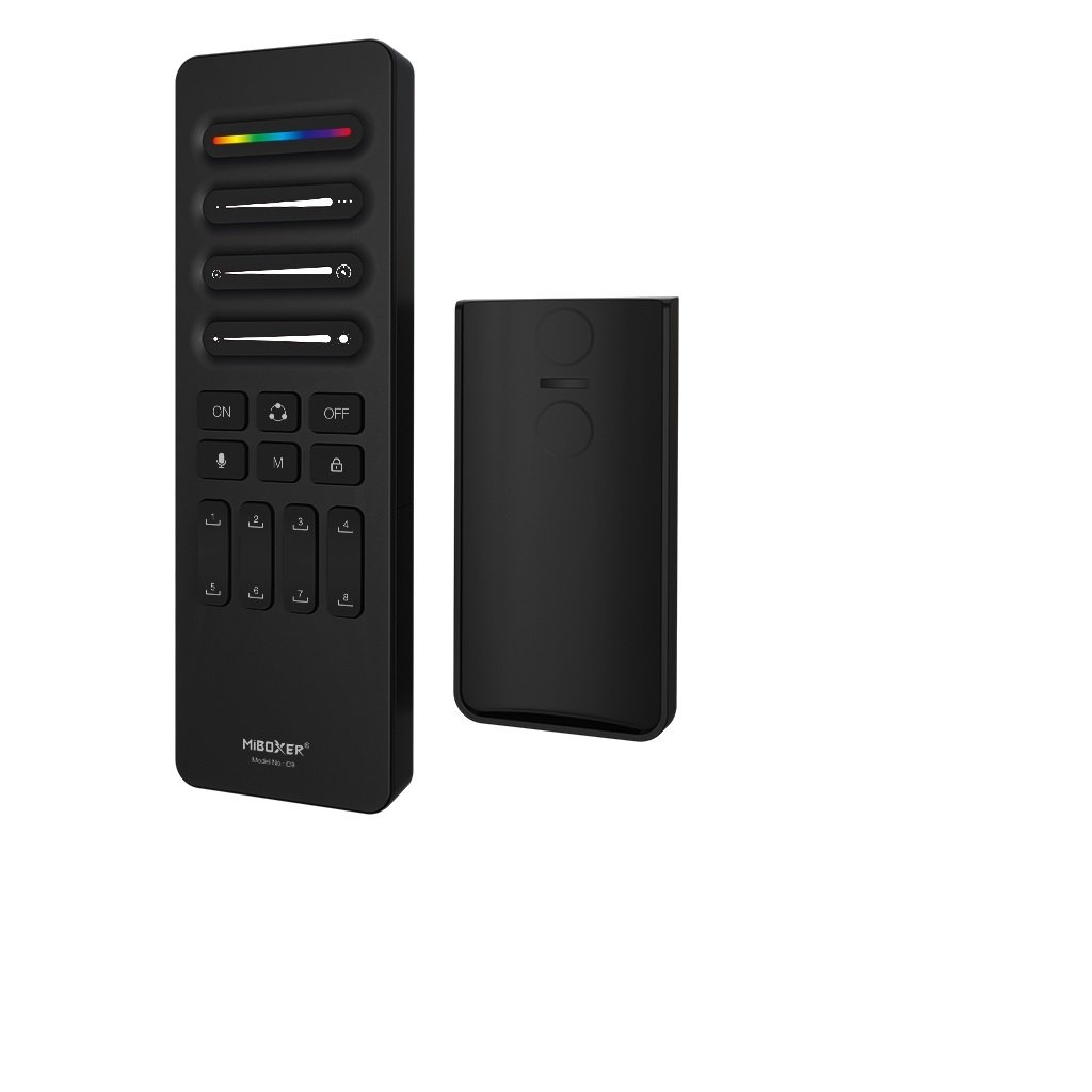 Miboxer C9 SPI Afstandsbediening Zwart - Mono/CCT/RGB/RGBW/RGBCCT - Geschikt voor controllers: SPIW5 / SPIR5/ SPIB5 - 2.4Ghz, foto 3 van 6
